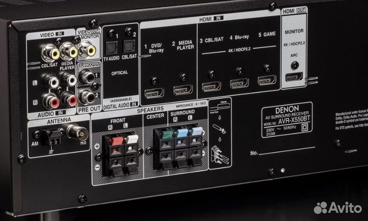 Denon avr x550bt