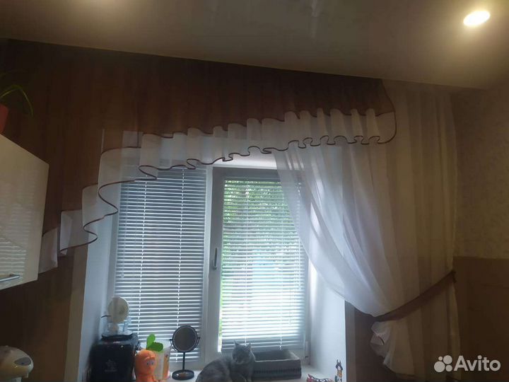 Шторы+тюль кухонные