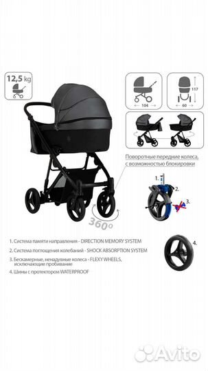 Коляска детская 2 в 1