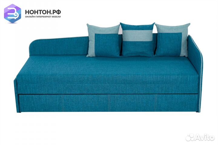 Диван выкатной Троя №1 голубой