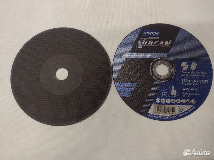 Круг отрезной vulcan 180х1,6 norton 66252925435