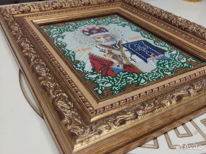 Икона николай чудотворец бисер