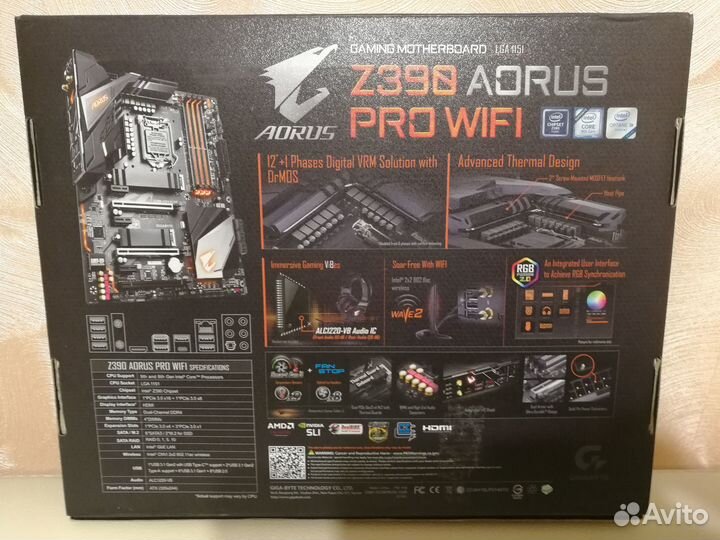 Материнская плата Aorus Z390 PRO wifi