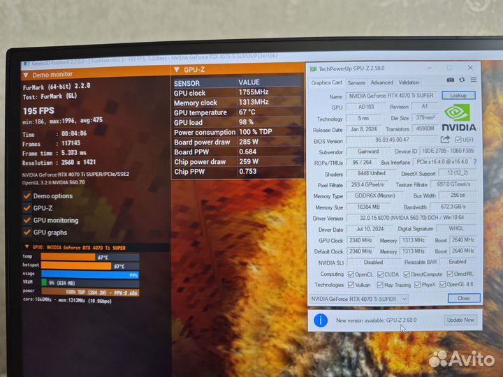 Gainward Panther RTX 4070 Ti Super, 16 Гб