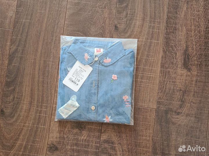 Рубашка белая хлопок для девочки