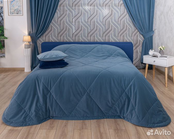 Покрывало богема серо-голубой новое на кровать