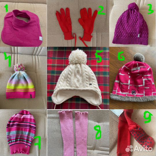 Шапка ворот перчатки гетры для девочки