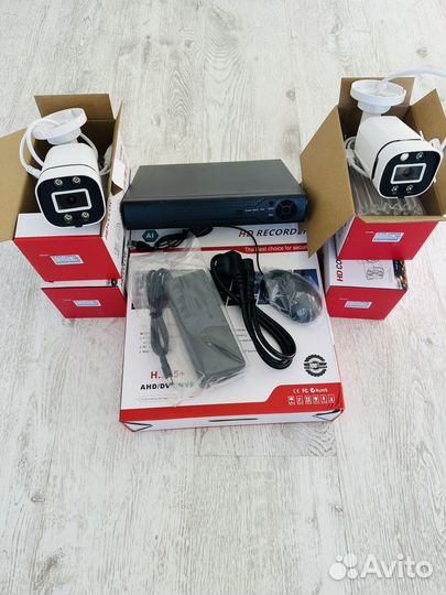 Ip Комплект видеонаблюдения 4 камеры