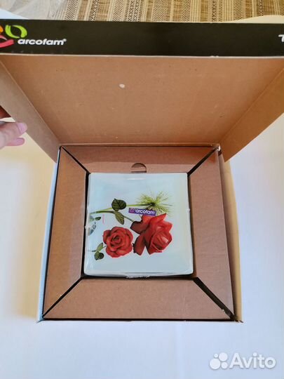 Новый набор из 7 тарелок с розами arcofam