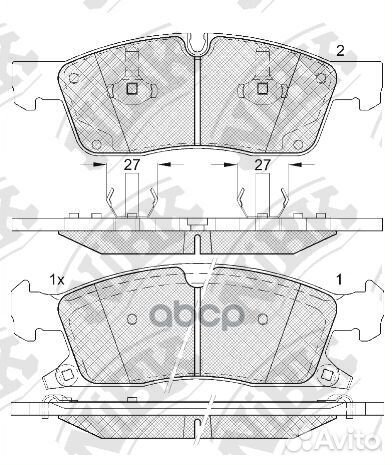 Колодки тормозные jeep grand cherokee IV 10- пе