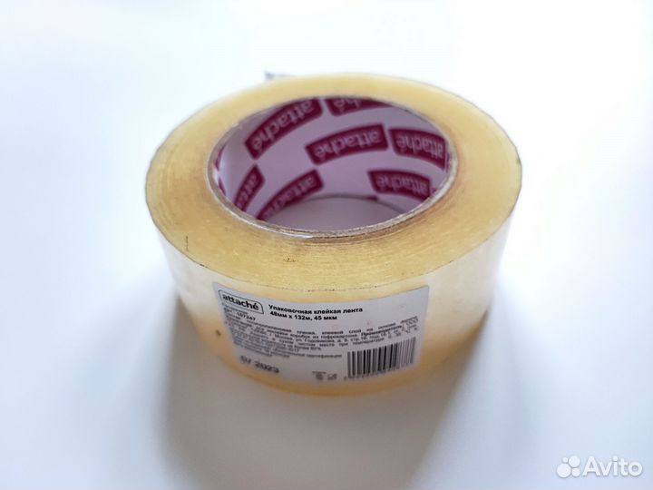 Скотч клейкая лента 48 мм 132 м 45 мкм attache