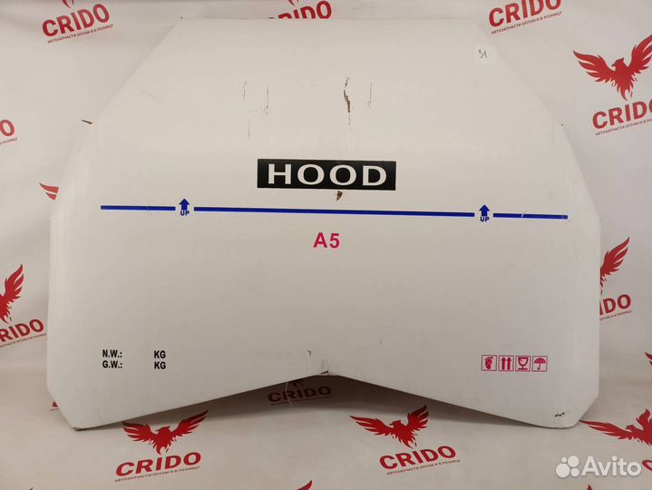 Капот JAC J7 в зеленом транспортировочном грунте