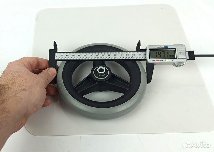 Колесо ненадувное 150х27 для узких вилок 45мм