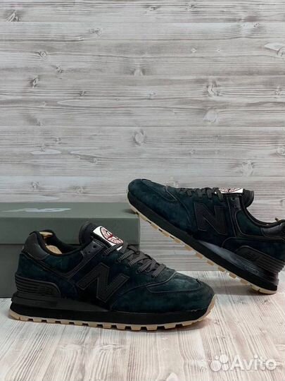 Кроссовки new balance 574 stone island