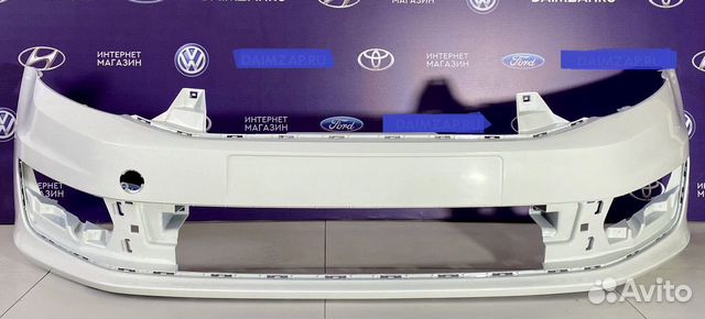 Бампер передний Volkswagen Polo 15 - 20 белый