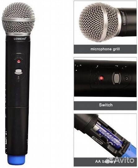 Радиосистема с двумя микрофонами Lomeho LO-U30