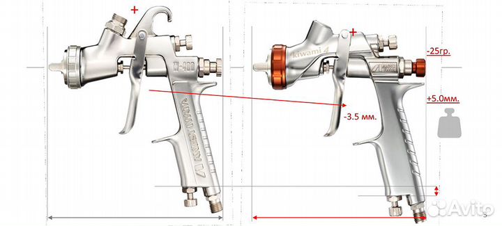 Краскопульт Iwata Kiwami4 (Bellaria) BA4 дюза 1,4