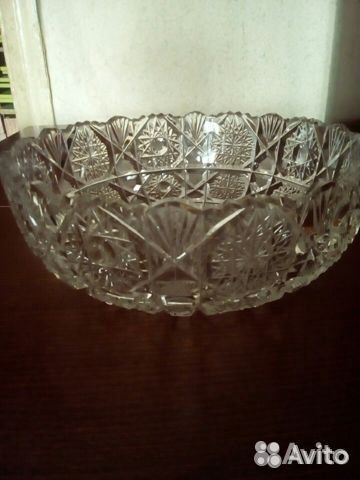 Чешская хрустальная ваза D25 см