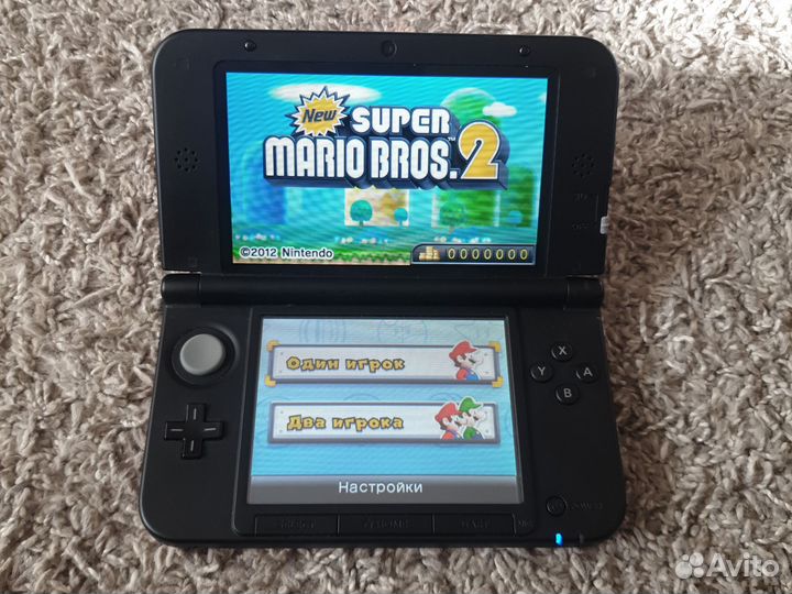 Nintendo 3ds XL red/black,64gb,игры