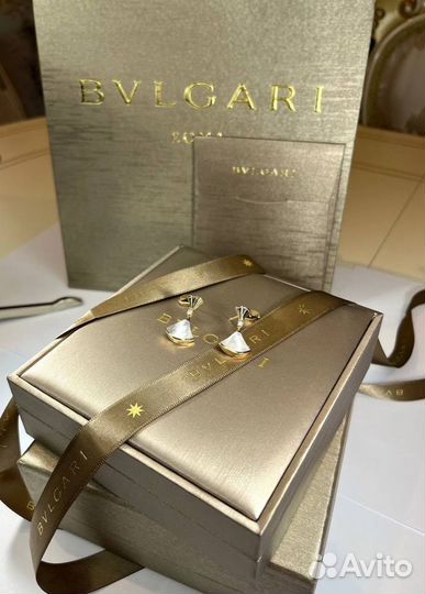 Золотые серьги bvlgari