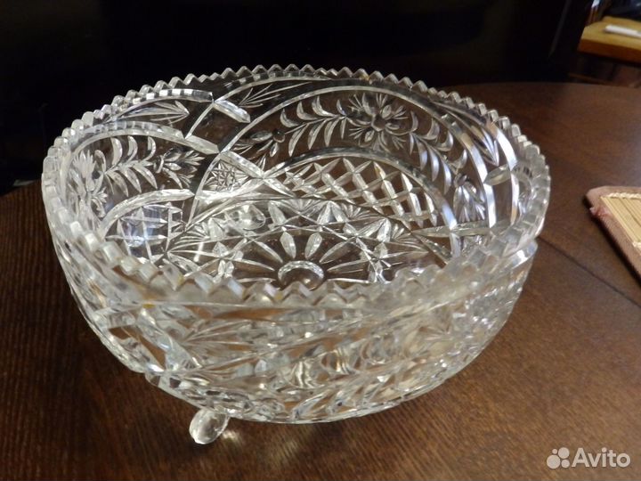 Ваза конфетница хрусталь
