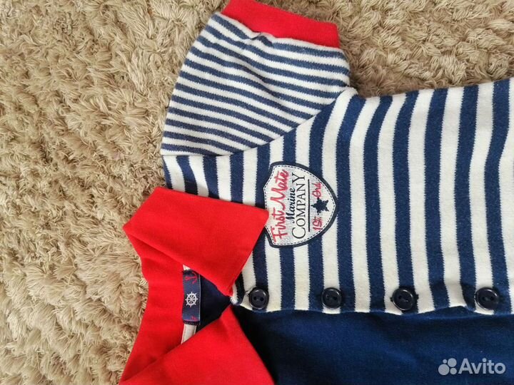 Костюм морской. Боди+шапочка