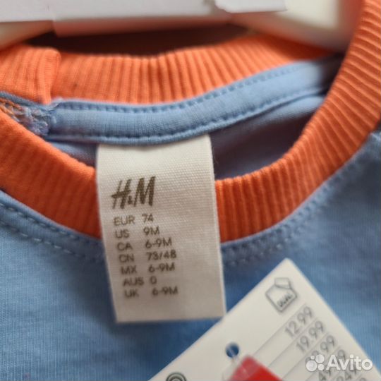 Футболки новые H&M для мальчика 74