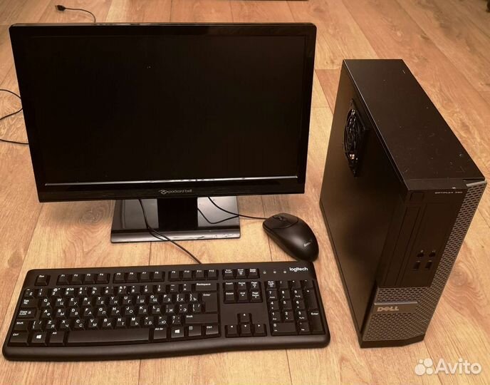 Компьютер dell Монитор, системник, клава, мышь