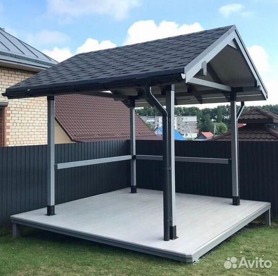 Беседки и навесы в стиле loft по Вашим размерам