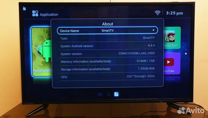 40 дюймов Smart tv (андройд) HD, WiFi