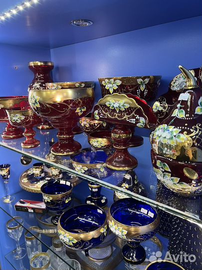 Хрустальная ваза богемия