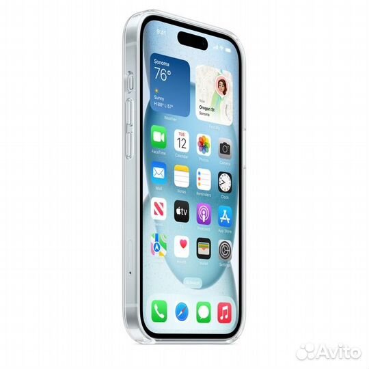 Чехол для iPhone 15 Clear case с MagSafe (прозрач