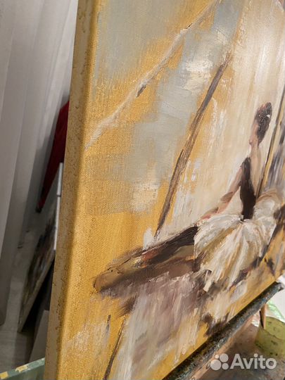 Картина маслом на холсте Одиночество. Балерина