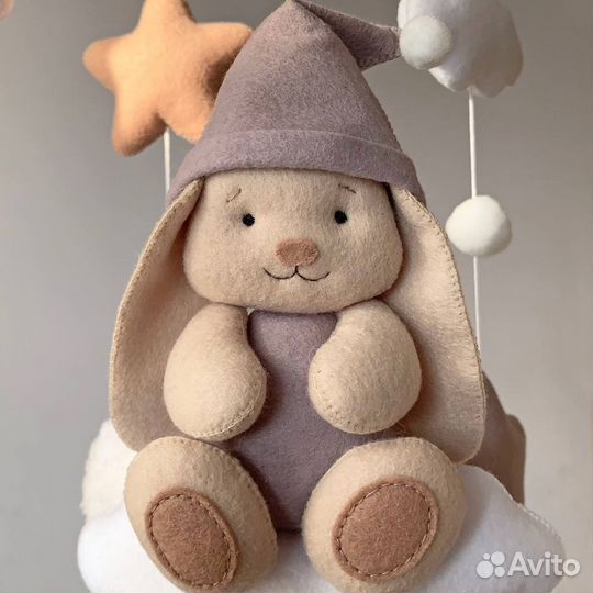 Мобиль в кроватку именной