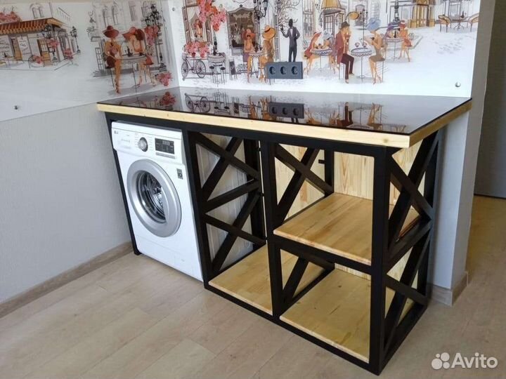 Тумбочка под стиральную машину в стиле лофт
