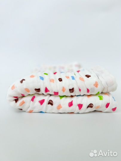 Плед для новорожденного из муслина 100х100см