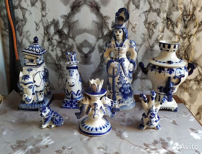 Фарфоровая посуда гжель