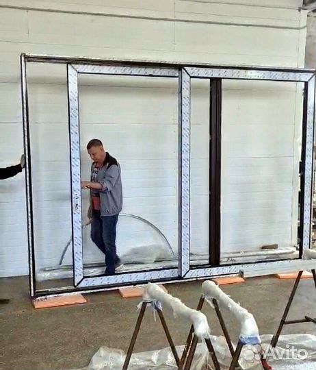 Алюминиевые раздвижные двери окна порталы