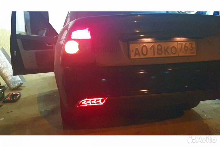Led катафоты Лада Приора Красные и Темные