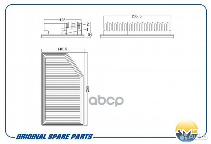 Фильтр воздушный hyundai (Solaris RB) (2017) K