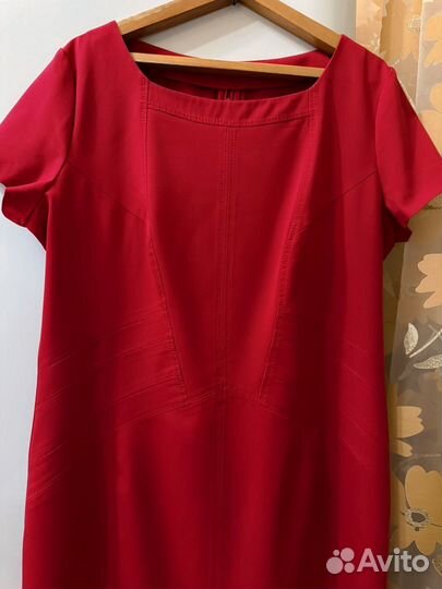 Платье футляр красное 50 р-р