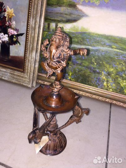 Ганеша танцующий бронзовая статуэтка