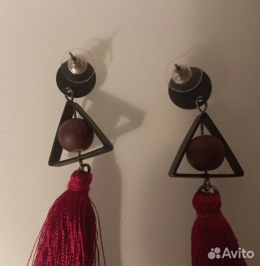 Серьги кисточки