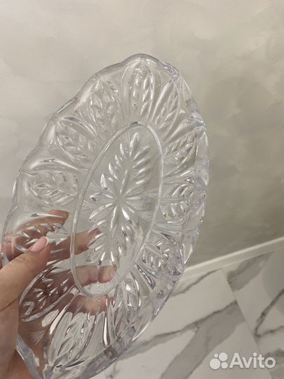 Ваза для фруктов хрусталь