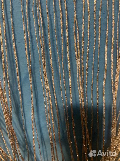 Шторы тюль в виде нитей с люрексом