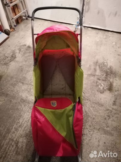 Детские санки с колесами бу