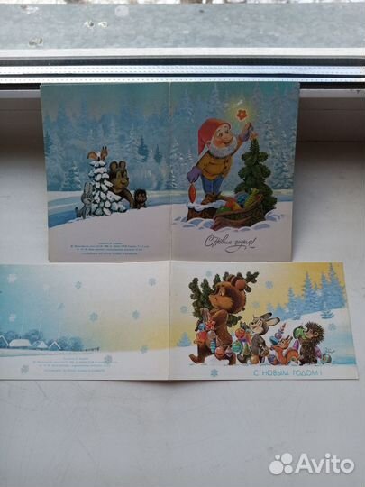 Новогодние открытки СССР