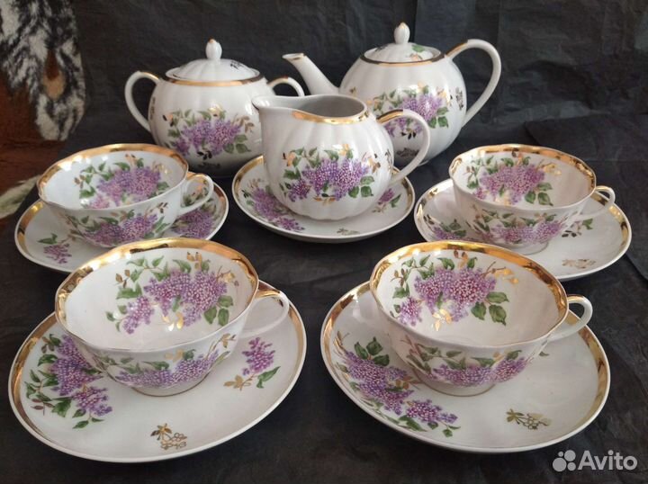 Сервиз чайный Дулёво Сирень Вербилки Барбарис