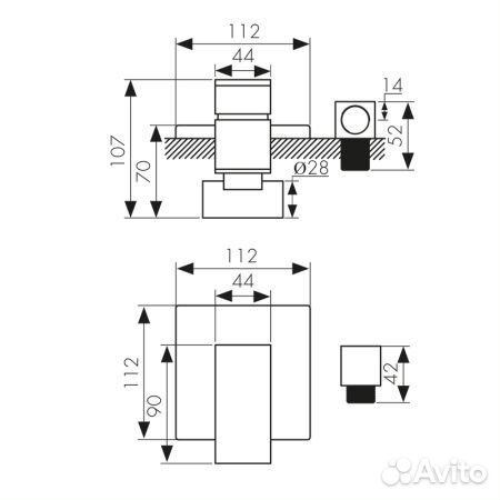 Смеситель Kaiser Sonat 34177-1 для скрытого монтаж