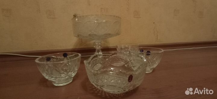 Конфетница салатница хрусталь графин